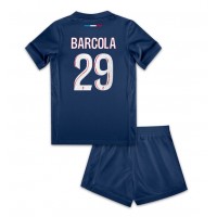 Billiga Paris Saint-Germain Bradley Barcola #29 Barnkläder Hemma fotbollskläder till baby 2024-25 Kortärmad (+ Korta byxor)